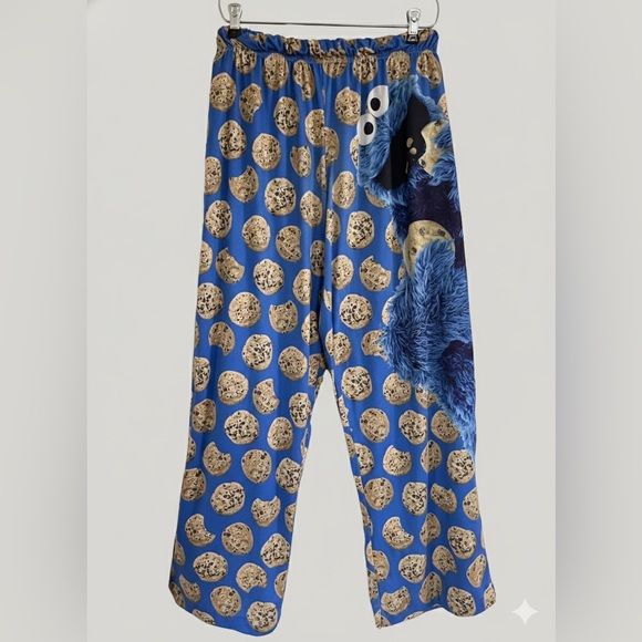 Sesame Street Pants - Sesame Street Blue Cookie Monster Lounge Pants XXL unisex